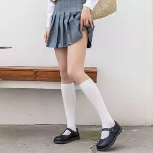 [하프클럽/]여성 기본 오버니삭스 투톤 여름 모던 데일리 얇은 팬