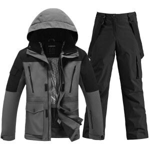 남성 스키복 방수 스노보드 바지 방풍 세트 스노우슈트 투피스 야외 겨울 재킷과