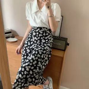 스커트 치마 SK 여성 플라워 밴딩 A라인 롱 차르 롱치마 7컬러