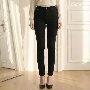 [디자이어로즈] 여자 기모 스키니 블랙진 데님팬츠 (44296494)
