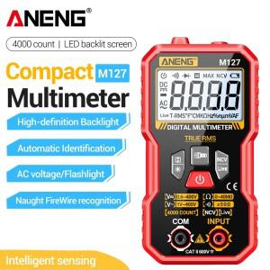 디지털 멀티미터 ANENG M127 이중 작동 테스터 AC/DC 전압 NCV 감지 모드 4000 카운트 제로파이어 도구