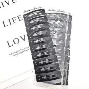 [하프클럽/셀러허브_여성트랜드패션]대형 똑딱삔 똑딱이핀 헤어 사각 검정