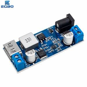 LM2596S 컨버터 모듈 조정 전원 가능한 스텝다운 보드 공급 24V 전압 USB 5V 5A 장치 포트 12V 레귤레이터