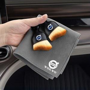 자동차 인테리어 청소 도구 볼보 Xc60 Xc90 V40 V60 S60 V50 V90 S80 C40 XC40 V70 XC70 용 마이크로 화이버 워시 타월 브러시