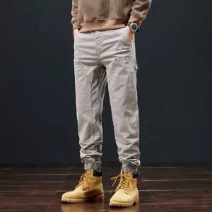 남성바지 트렌디 아이템 배기핏 추동 워싱 헤비 스판 카고 조거 슬랙스 팬츠 HT4