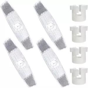 자전거 휠 반사판 4개 세트 야간 주행용 스포크 안전 반사경 빠르고 쉬운 장착형 반사 림 라이트 로드 산악