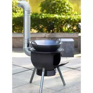 대형 장작 아궁이 장작 화덕 드럼통 원통형 화로 농촌