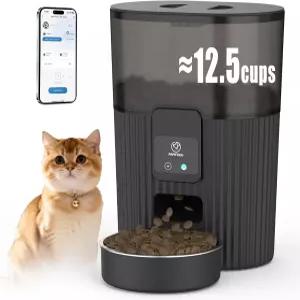 PAPIFEED 자동 고양이 사료 공급기 3.5L /15컵 WiFi 애완동물 공급기(APP 제어 기능 포함) 분리 가능하여