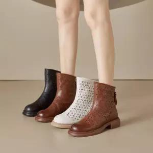 여름 워커 부츠 통기성 슈즈 여성 키높이 통굽