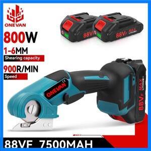 ONEVAN 800W 전기 가위 900R/MIN 무선 전기 트리머 천 가죽 원형 칼 파워 툴 (마키타 18V 배터리 핀용)
