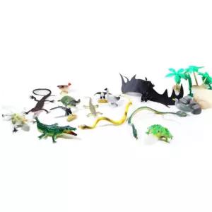 자연관찰 미니 피규어 조류와 파충류 중 장식품 동물학습 소품 인기