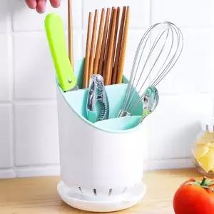 물빠짐수저통 모던 수저 숟가락 정리함 수저통 그린 (WFJPVCM)