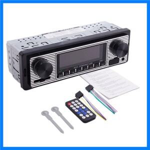 자동차 라디오 빈티지 MP3 플레이어 FM 튜너 스테레오 USB AUX 클래식 자동차 레트로 오디오 수신기 스피커