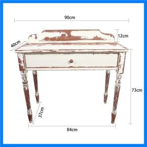 빈티지 화이트 콘솔 테이블 빈티지 스타일 원목 책상 인텐셔널리 웨더드 팜하우스 현관 테이블 셰비 시크