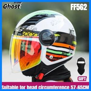 여름 오픈 페이스 오토바이 헬멧 남녀 모토크로스 3/4 하프 페이스 헬멧 오리지널 오토바이 액세서리 OF562