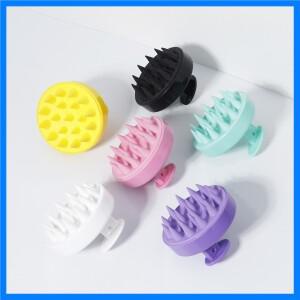 1개 실리콘 소프트 샴푸 브러시 두피 마사지 빗 두피와 몸을 철저히 클렌징하는 마사지 브러시 헤어 살롱