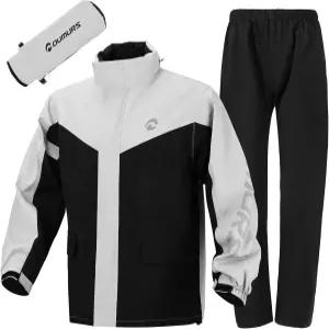 남성용 및 여성용 Oumurs 모터사이클 레인 수트 방수 재킷 바지 낚시 라이딩 워킹 바이크 헌팅 캠핑