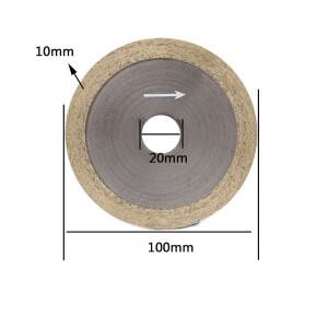 1개 250mm 다이아몬드 톱날 그라인더용 유리 절단용 옥 아게이트 칼날 연마 내마모성 소결 디스크