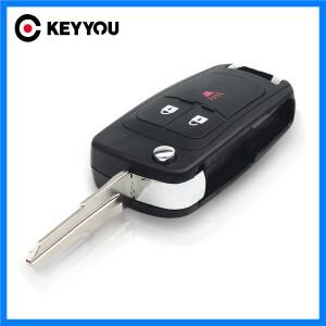 KEYYOU Chevrolet Spark 용 교체 플립 2012 2013 2014 2015 2016 3/2 + 1 버튼 원격 자동차 키 쉘 케이스 F