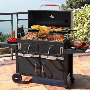 대형 훈제 바베큐 캠핑 캠핑용 캠핑장 장작