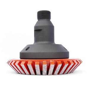 다이아몬드 CNC 연삭 휠, 라우터 기계용 1/2 가스 아버 포함, 석재 화강암 대리석 엣지 절단 프로파일링