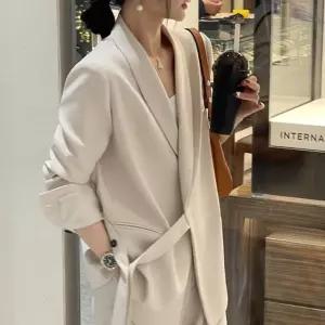 자켓 셋업 하객룩 블 루나모다 2컬러 얇은 반팔 정장