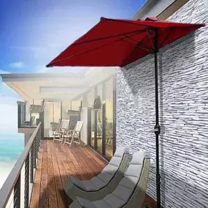 입구 어닝 직사각 파라솔 대형 하프 천막 캐노피 카페