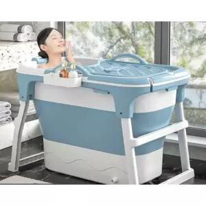 1인 목욕탕 홈 접이식 습식 욕조기 무뚜껑 가정용 반신 욕조