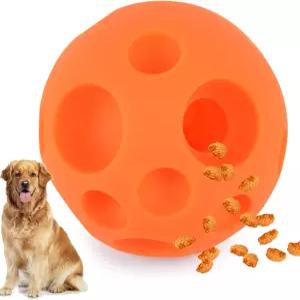 에반 개 장난감 공 5인치 간식 까다로운 음식 디스펜서 재미있는 인터랙티브 퍼즐 씹는 대형 중형 슬로우