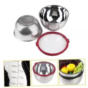 스텐볼 세트(믹싱볼+펀칭볼+뚜껑) 2.8L 20cm