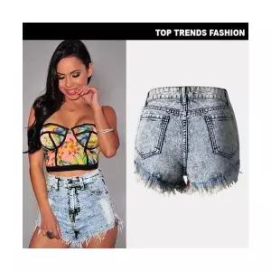 어밴저스 여자 키작녀 청반바지 에지 유럽풍 데님 핫팬츠 수술 꾹4