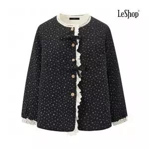 르샵 정상가:159,000원 ㅣ 플라워 레이스 배색 프릴 버튼업 자켓 (DP4JK020A) 944658