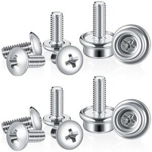 블루루 12개 축구 헬멧 수리 키트 스테인리스 스틸 헬멧 마스크 나사 키트 12mm 나사 4개 및 10mm 나사 8개 유소년 축구 하키 헬멧 나사 마스크 하드웨어 키트