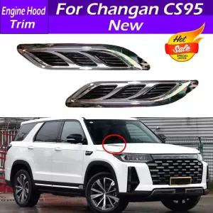 본넷덕트 차량용 전면 엔진 후드 트림 커버 스트립 상단 보넷 에어 벤트 외부 부품 Changan CS95