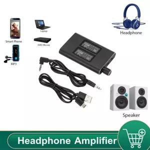 이동식앰프 스피커 이어폰 증폭기 휴대용 HIFI 오디오 2단계 이득 스위치 기능 Aux In 헤드폰 Out For IPho