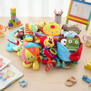 해피타운 돌세트 (7종) 동물친구 캐릭터 인형 봉제 애착인형 장난감 거울놀이 촉감놀이