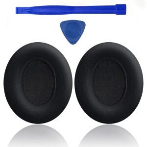 [미국배송] BEATS STUDIO 2 및 3 유선 무선 헤드폰 교체용 이어 패드 패드 쿠션 커버 편안한 내구성 쿠션(블랙)