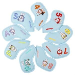 코헵스골프 귀엽고 토끼 캐릭터 세련된 여성용 아이언커버 9개 세트