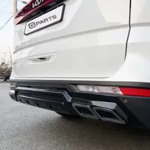 지파츠 카니발 KA4 AMG 스타일 듀얼 머플러팁 일체형 리어디퓨져 간편장착