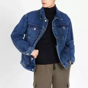 [라일리의류] Rly 데님자켓 청자켓 남성상의 데님 히든 남자자켓