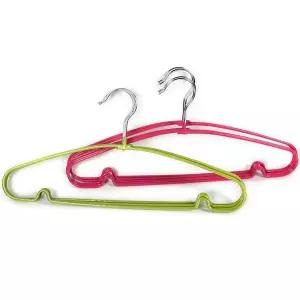 코팅옷걸이 포어스 미끄럼방지코팅 랜덤컬러옷걸이 5개입 (WFJ744H)