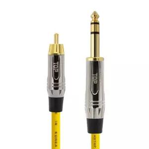 [HDTOP] 국산 메탈 RCA TO 5.5 스테레오 케이블 옐로우 7M HT-TP5117