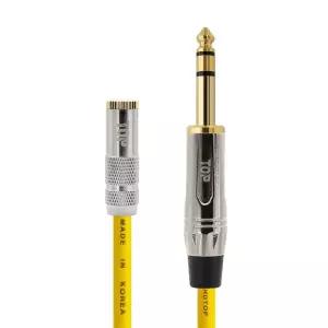 [HDTOP] 국산 메탈 3.5암 5.5수 스테레오 케이블 옐로우 2M HT-TP4912