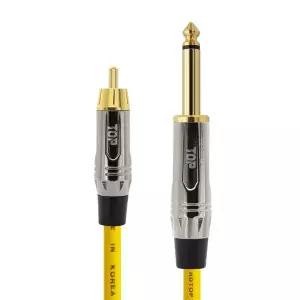 [HDTOP] 국산 메탈 RCA TO 5.5 모노 케이블 옐로우 2M HT-TP5099