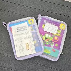 파우치 파일 퍼플 인기 메쉬 추천템 보조가방 지퍼백