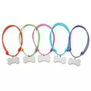반려동물 문펫 오색매듭 인식표 목걸이 각인 업음