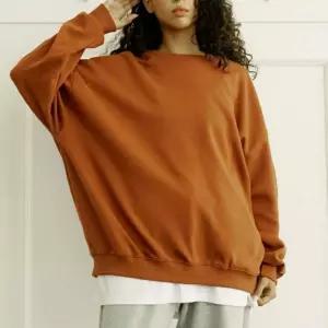 무지 여성 맨투맨 오버핏 티셔츠 슬림 패션 디자인 가오리핏