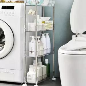 다용도실2단선반 2단 틈새 이동식수납함 간식 이동식 (WFJ6GDG)