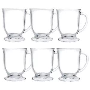 머그컵 유리컵 440ml 6개입 고급스러운 커피컵 티컵 (WFK6LRG)