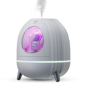 프레스타 미니 USB 250ml, 7가지 색상의 LED 야간 조명, 용 소형 , 식물, 침실, 사무실, 책상, 방, 배터리 없음 (화이트 - 스페이스맨)